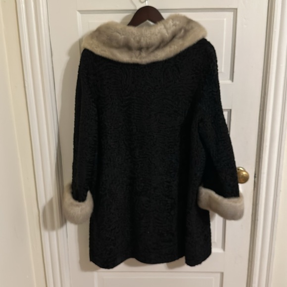Vintage Persian Lambswool and Mink Coat - Picture 2 of 11